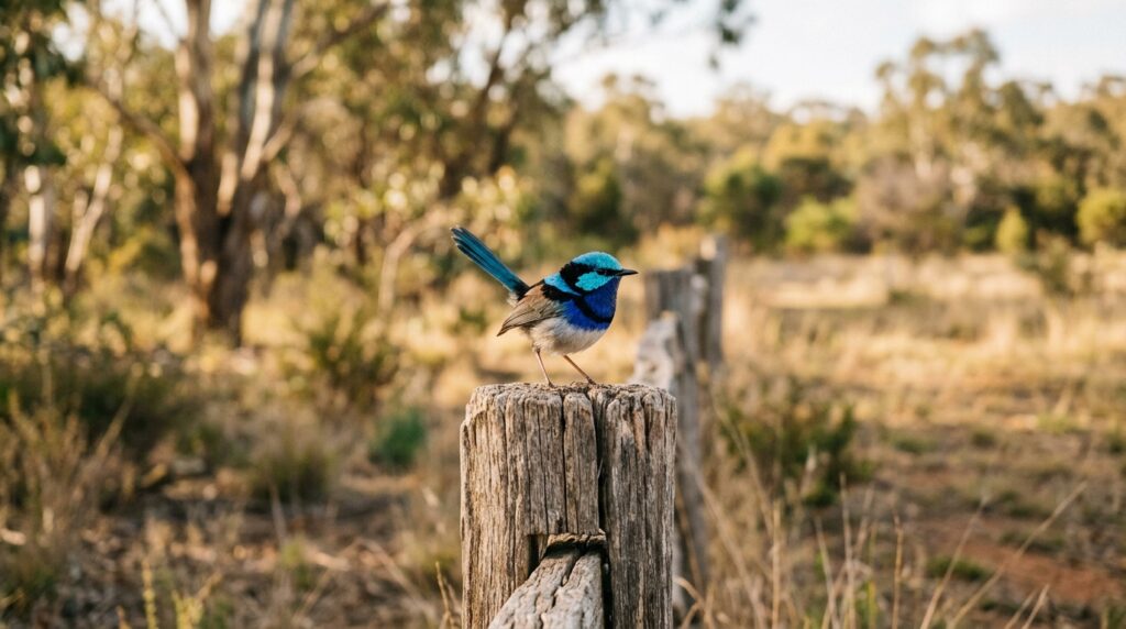 Native Australian bird on fence post representing Bird SEO strategy